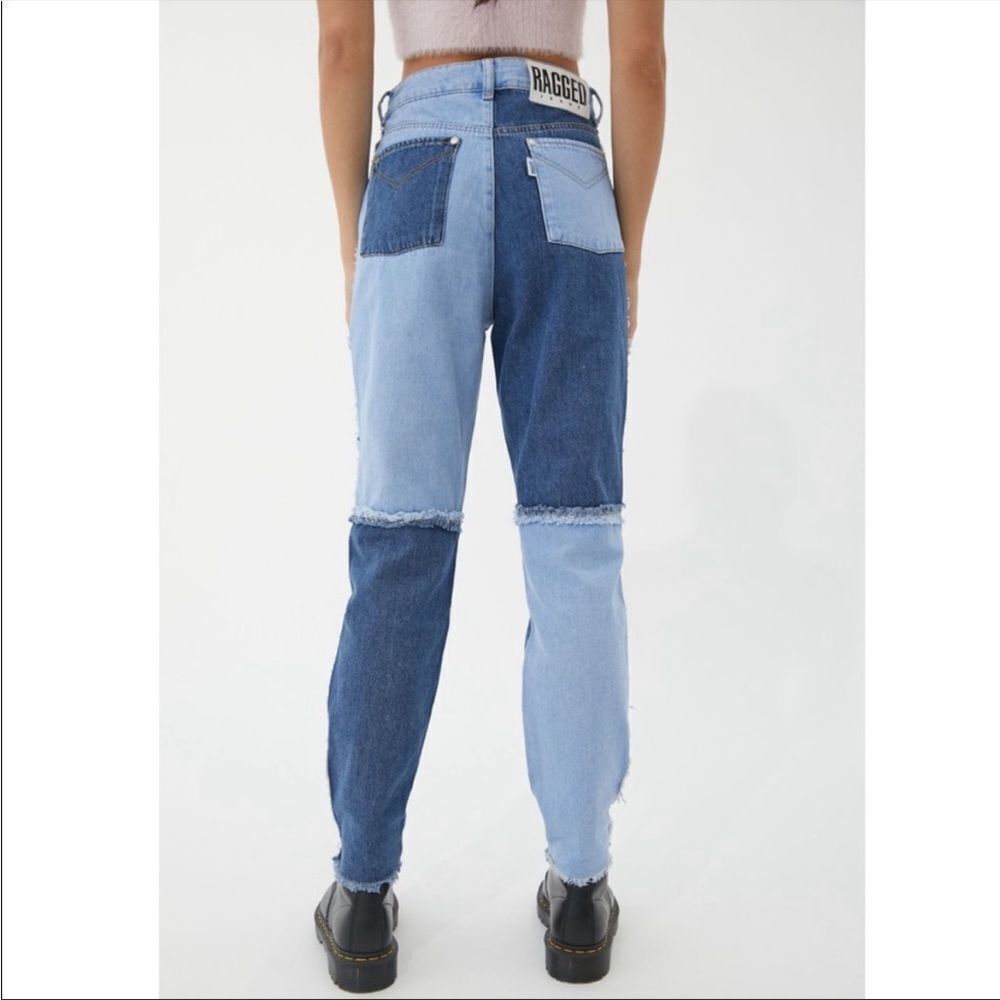 Urban outfitters ragged mom patchwork jeans 32 - Picture 2 of 11